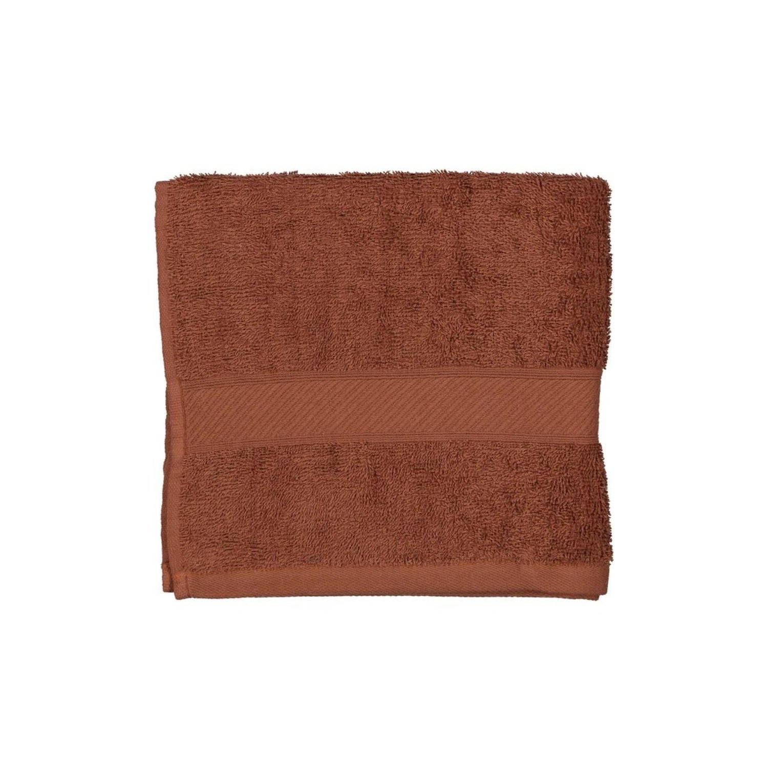 Serviette de toilette marron/orange - 50 x 100 cm